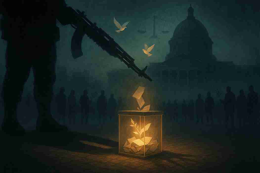 Apakah Demokrasi Bisa Hidup di Bawah Bayangan Laras Senjata?