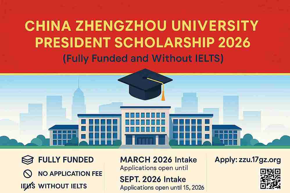 Beasiswa Presiden Universitas Zhengzhou 2026 (Fully Funded & Tanpa IELTS)