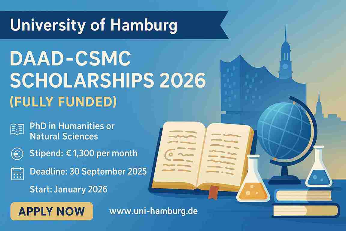 Beasiswa Doktoral DAAD–CSMC 2026 di Universität Hamburg (Fully Funded)