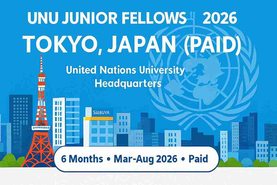 Program Magang UNU Junior Fellows 2026 di Tokyo, Jepang (Berbayar)