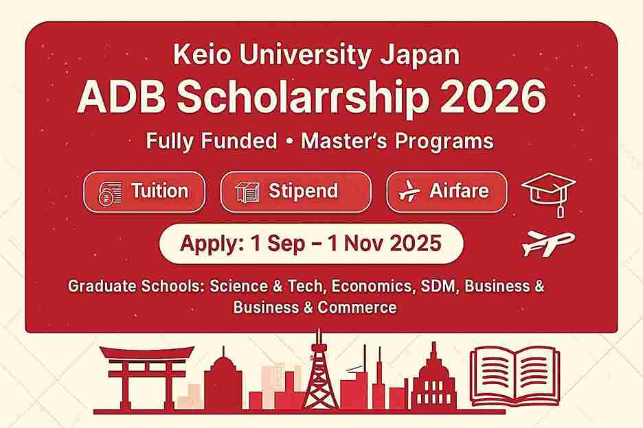 Beasiswa ADB–JSP di Keio University Jepang Tahun Akademik 2026